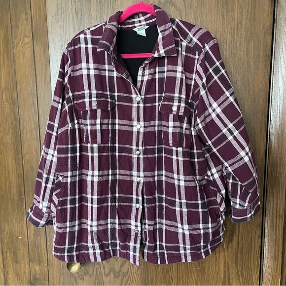 Duluth Trading Co. Plaid Flannel Fleece Lined Jacket - Picture 3 of 11